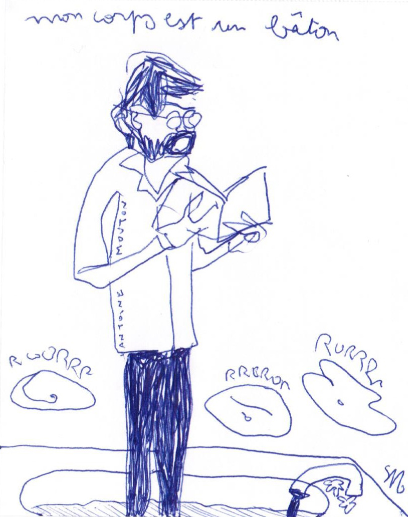 Antoine Mouton qui en train de lire